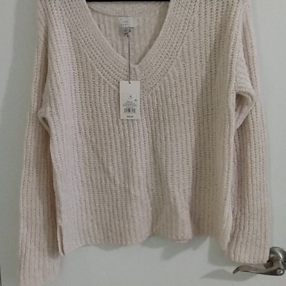 Sweater a new day large size cream color